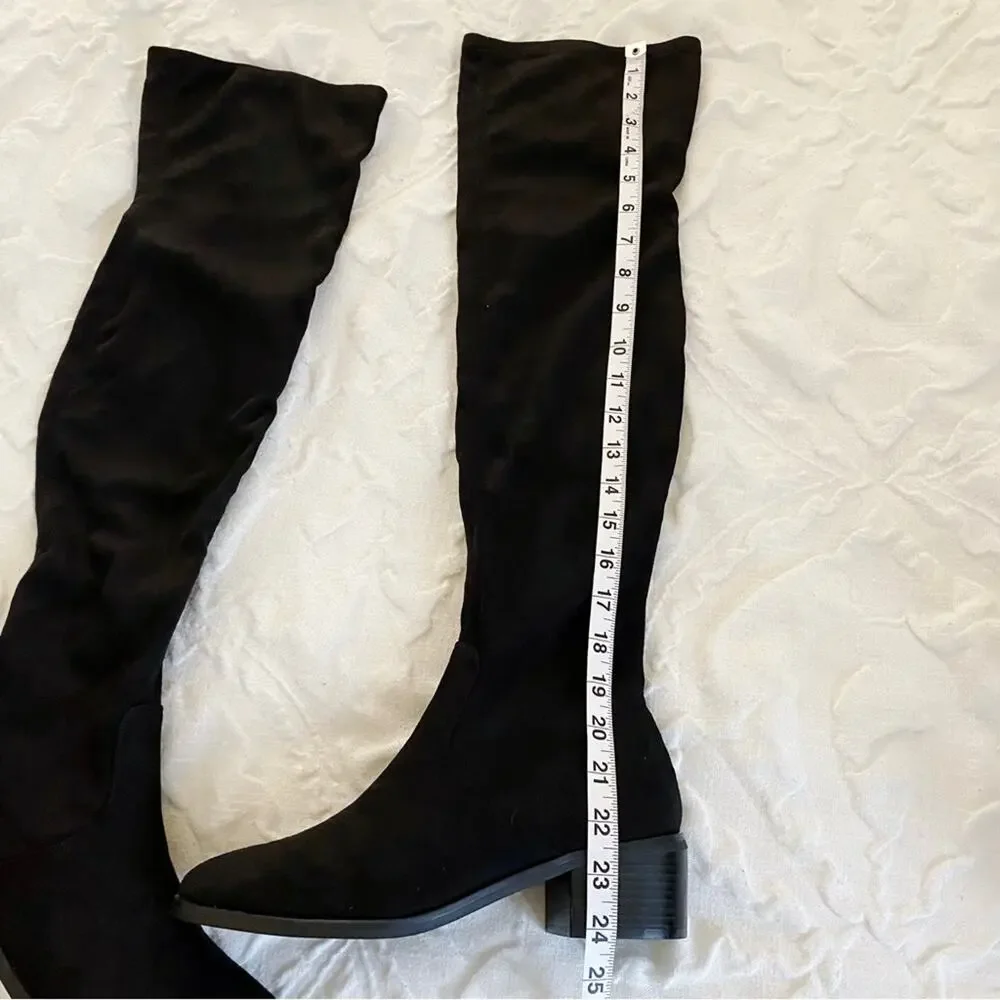 New York & Co Stacked Heel Over the Knee Boots Size 8